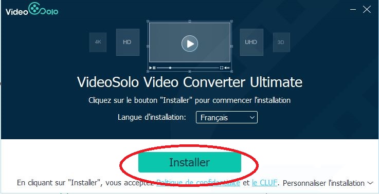 Installer VideoSolo Convertisseur Vidéo 